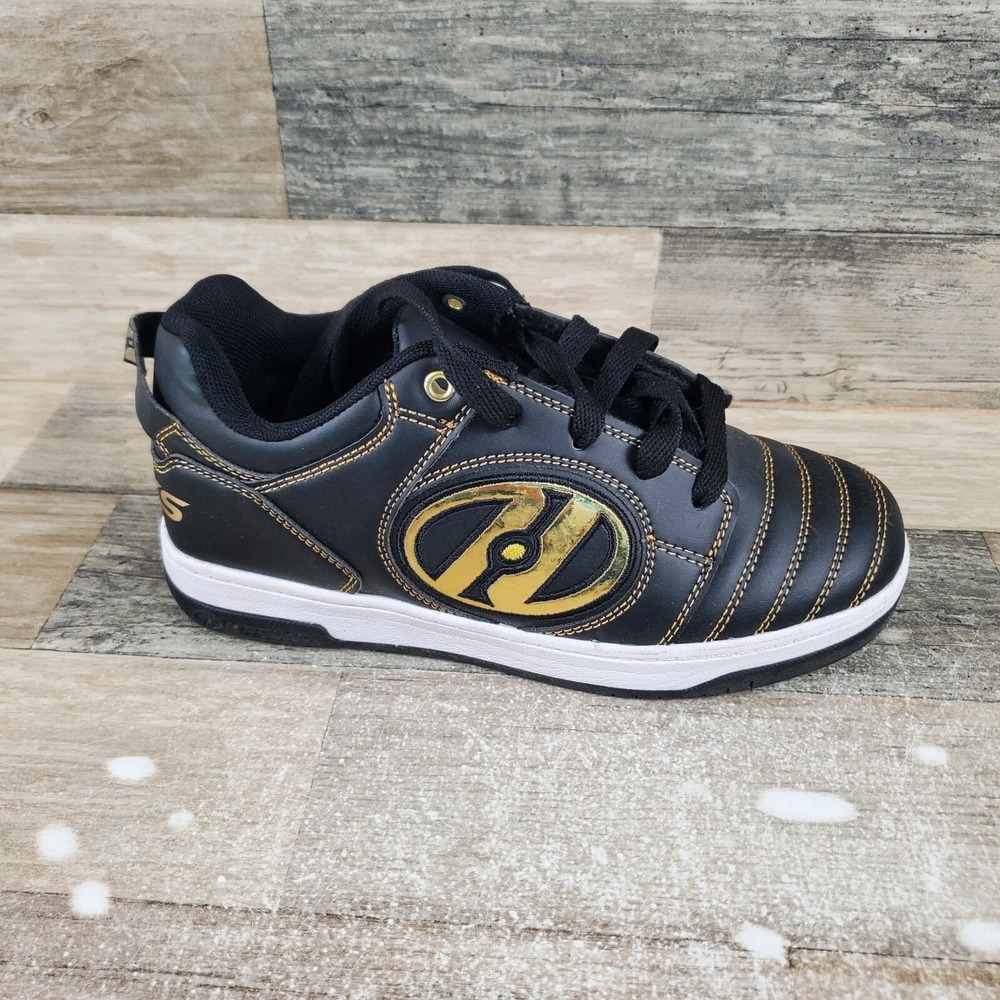 Heelys Voyager Plus Womens Shoe Sz 6 Running Athletic Black Gold Lace-Up Sneaker